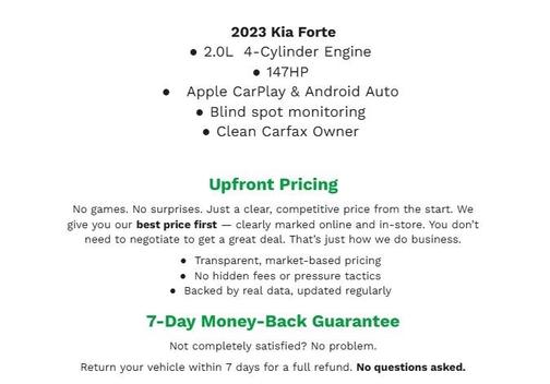 Fire Orange 2023 Kia Forte LX