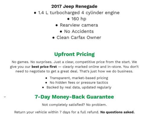 2017 Jeep Renegade Latitude
