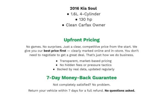 Clear White 2016 Kia Soul +
