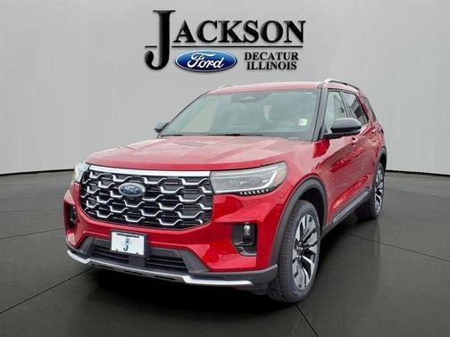 Red Metallic 2026 Ford Explorer Platinum