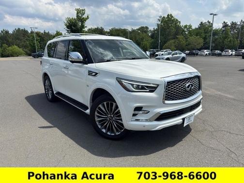Moonstone White 2019 INFINITI QX80 LUXE