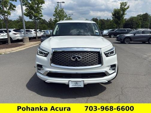 Moonstone White 2019 INFINITI QX80 LUXE