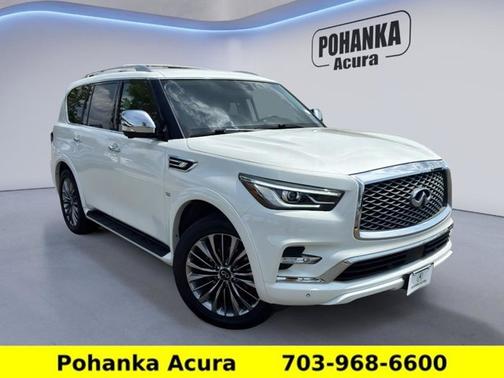 Moonstone White 2019 INFINITI QX80 LUXE