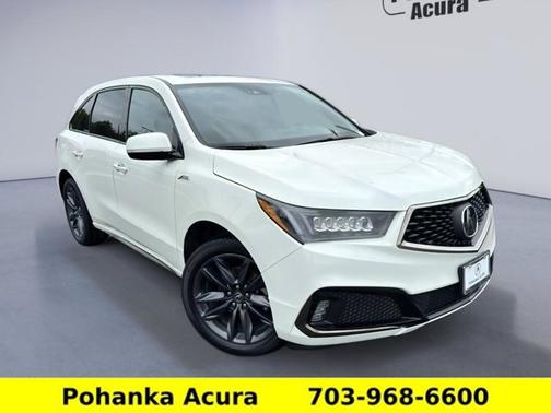 White Diamond Pearl 2019 Acura MDX 3.5L Technology & A-Spec Pkgs