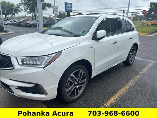 Platinum White Pearl 2020 Acura MDX Sport Hybrid Advance Package