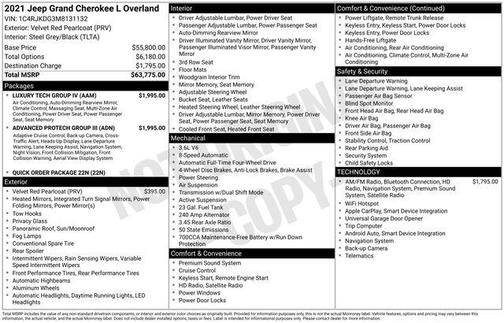 2021 Jeep Grand Cherokee L Overland