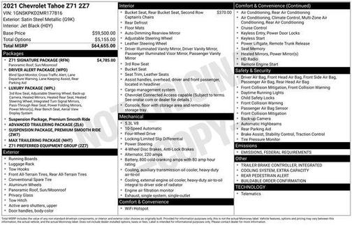 2021 Chevrolet Tahoe 4WD Z71