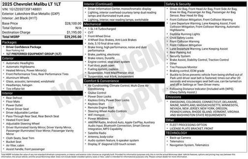 2025 Chevrolet Malibu FWD 1LT