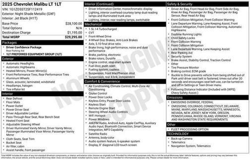 2025 Chevrolet Malibu FWD 1LT