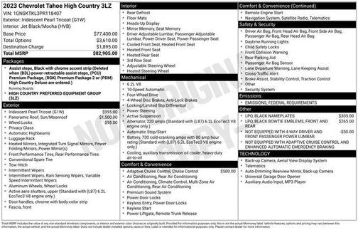 2023 Chevrolet Tahoe 4WD High Country