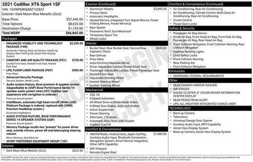 2021 Cadillac XT6 Sport AWD