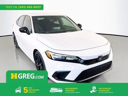 Platinum White Pearl 2023 Honda Civic Sport