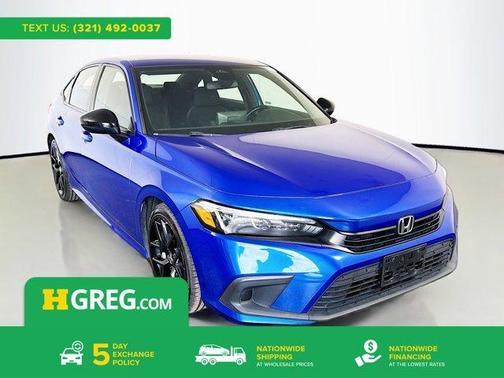 Aegean Blue Metallic 2022 Honda Civic Sport