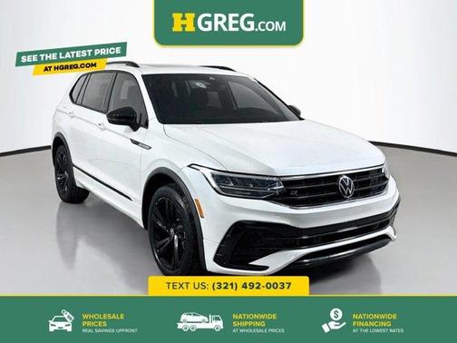 Opal White Pearl Effect 2023 Volkswagen Tiguan 2.0T SE R-Line Black