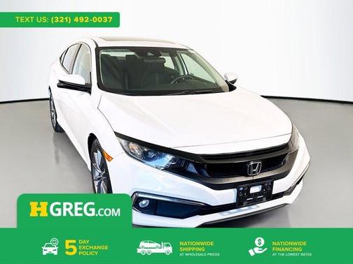Platinum White Pearl 2019 Honda Civic EX