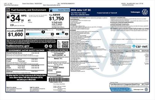 2024 Volkswagen Jetta 1.5T SE