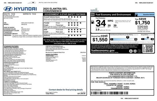 2025 Hyundai ELANTRA SEL