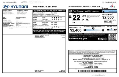 2025 Hyundai PALISADE SEL