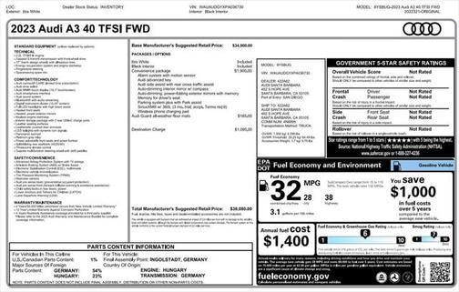 2023 Audi A3 Premium
