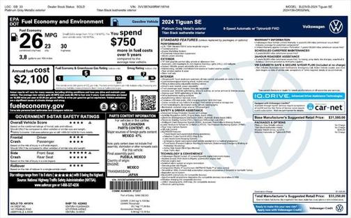 2024 Volkswagen Tiguan 2.0T SE