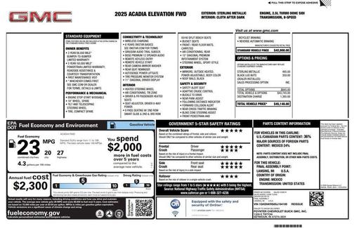 2025 GMC Acadia FWD Elevation