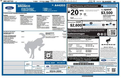 Shadow Black 2025 Ford Bronco Big Bend