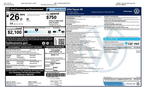 2024 Volkswagen Tiguan 2.0T SE