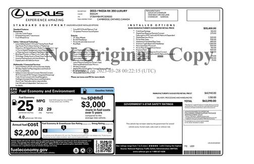 2023 Lexus RX 350 Luxury