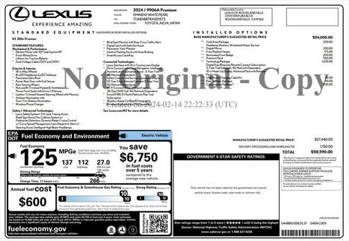 2024 Lexus RZ 300e Premium