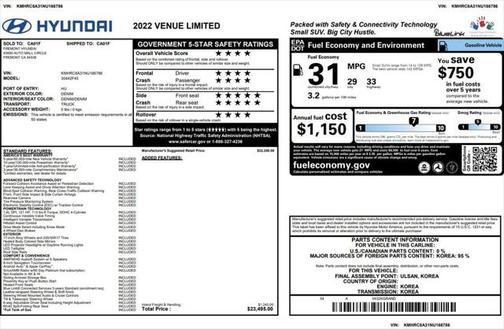 2022 Hyundai VENUE Limited