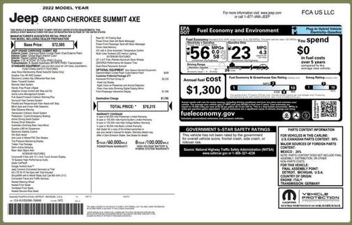 2022 Jeep Grand Cherokee 4xe Summit