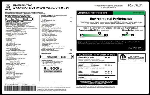 2024 RAM 2500 Big Horn Crew Cab 4x4 6'4' Box