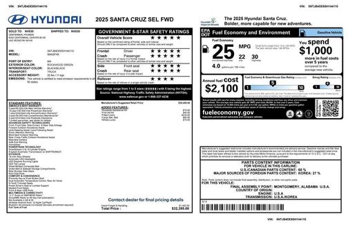 2025 Hyundai SANTA CRUZ SEL