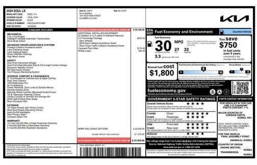Steel Gray 2024 Kia Soul LX