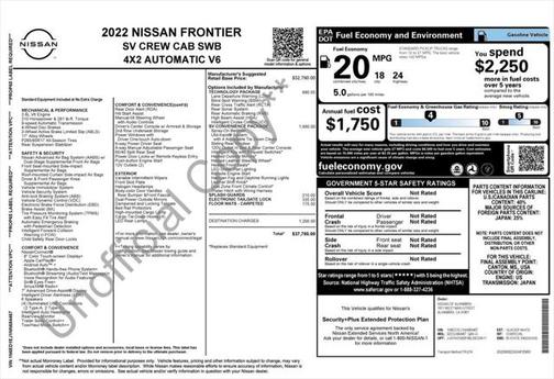 2022 Nissan Frontier SV