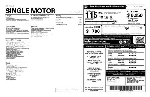 2024 Polestar 2 Long Range Single Motor