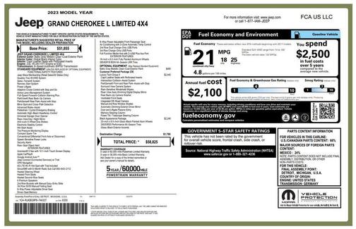 Baltic Gray Metallic Clearcoat 2023 Jeep Grand Cherokee L Limited