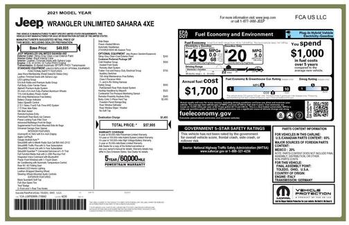 2021 Jeep Wrangler Unlimited 4xe Sahara