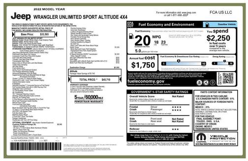 2022 Jeep Wrangler Unlimited Sport Altitude