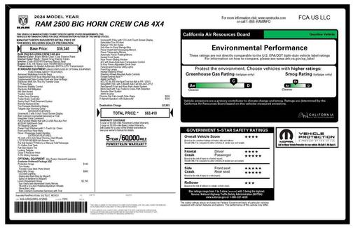 2024 RAM 2500 Big Horn Crew Cab 4x4 6'4' Box