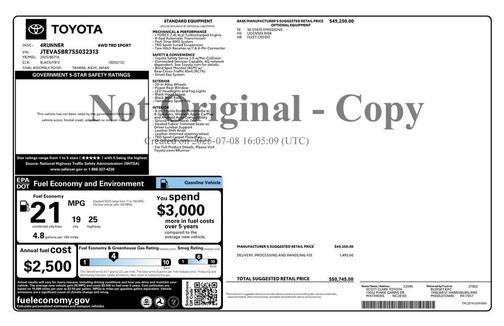 2025 Toyota 4Runner TRD Sport