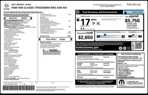 2021 RAM 1500 Tradesman