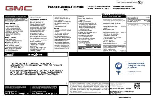 Onyx Black 2025 GMC Sierra 3500 SLT