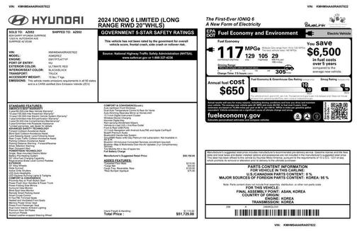 Ultimate Red 2024 Hyundai IONIQ 6 Limited