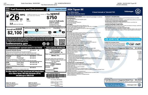 2024 Volkswagen Tiguan 2.0T SE