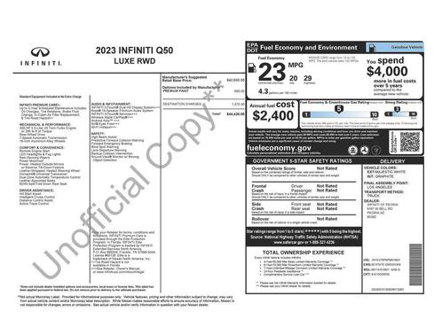 2023 INFINITI Q50 3.0t LUXE