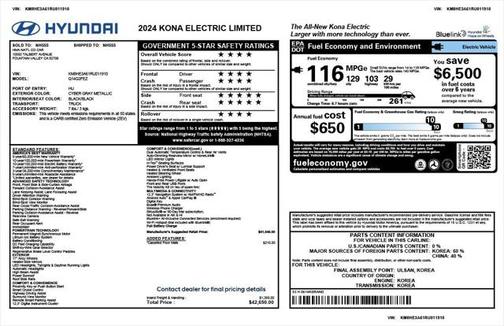 2024 Hyundai KONA EV Limited
