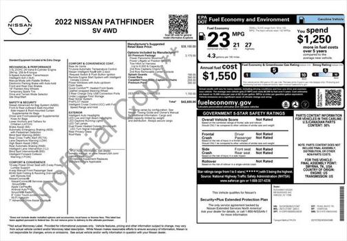 2022 Nissan Pathfinder SV 4WD