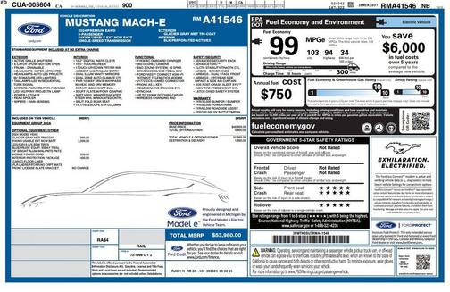 Glacier Gray Metallic TriCoat 2024 Ford Mustang Mach-E Premium