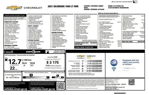 White 2021 Chevrolet Silverado 1500 LT